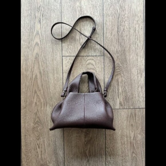 Polene Numéro Neuf Mini Handbag in Textured Sandalwood NWOT - Picture 8 of 9